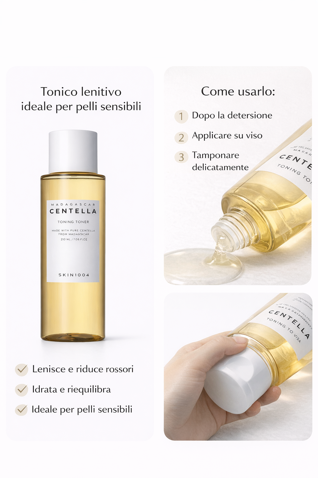 Tonico viso lenitivo – SKIN1004 Centella Toning Toner 210ml